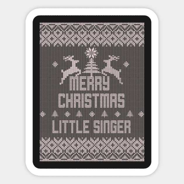 Merry Christmas LITTLE SINGER Sticker by ramiroxavier